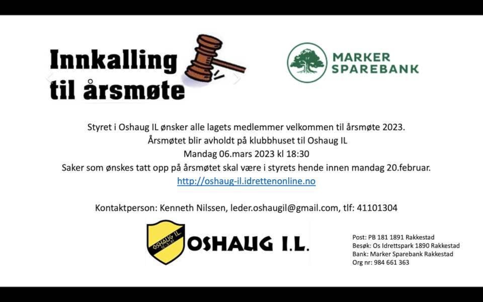 Innkalling til årsmøte 2025